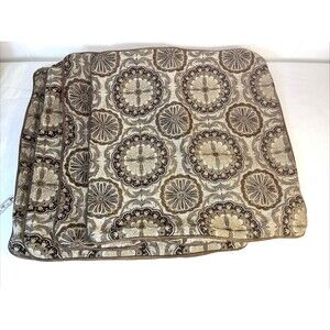 Set of Four LG Throw Pillow Covers 20x20 Prairie Home Tapestry & Faux Leather